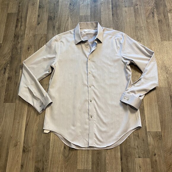 Calvin Klein Slim Fit Men's Dress Shirt Performance Non Iron Size 16 - Picture 1 of 4